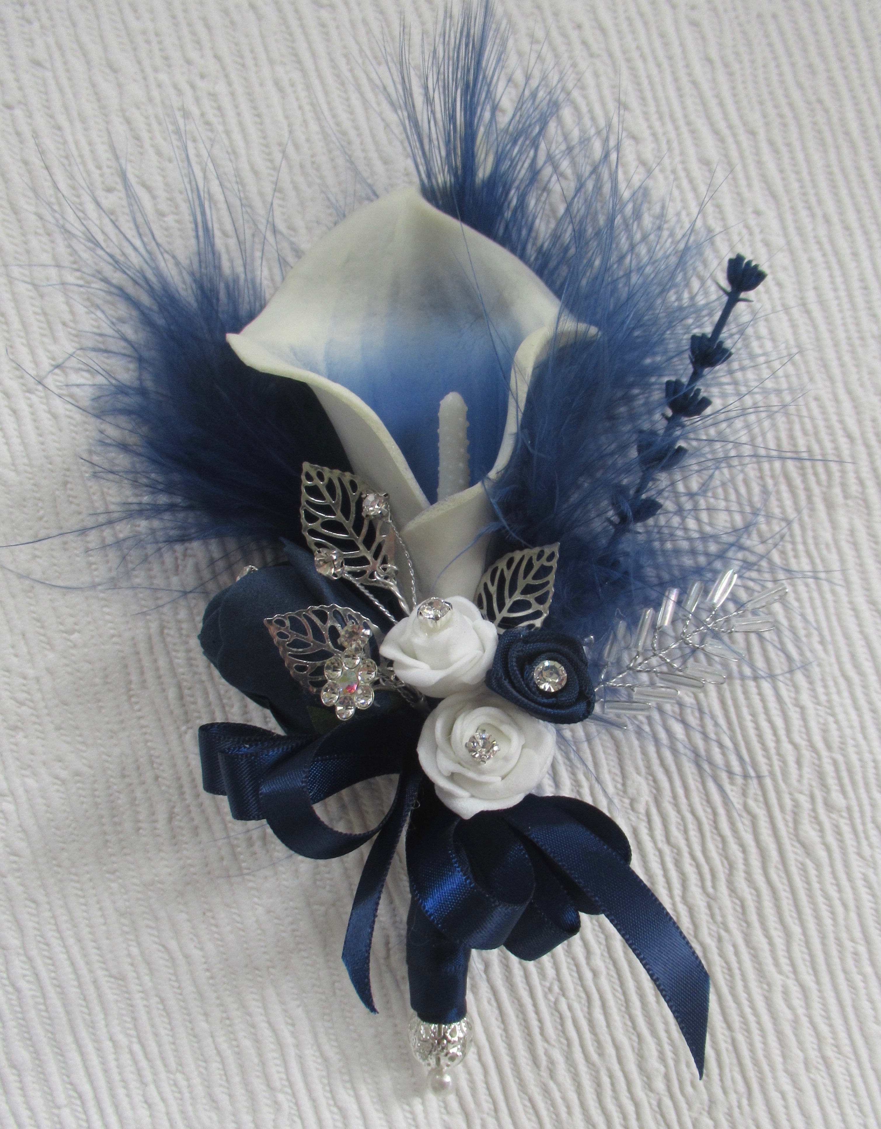 Navy Blue Bling Corsage Corsage